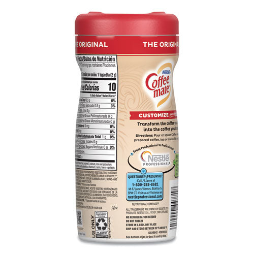 Coffee mate® wholesale. Non-dairy Powdered Creamer, Original, 11 Oz Canister, 12-carton. HSD Wholesale: Janitorial Supplies, Breakroom Supplies, Office Supplies.