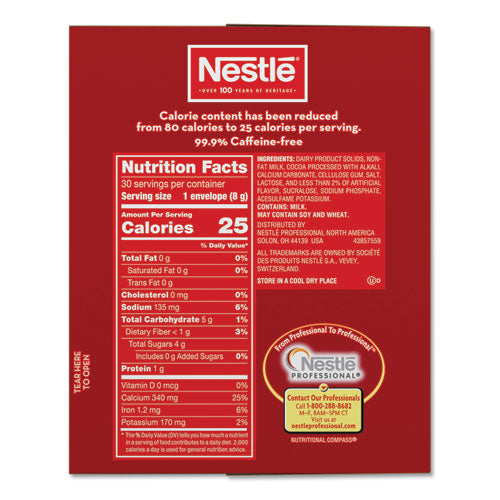 Nestlé® wholesale. No-sugar-added Hot Cocoa Mix Envelopes, Rich Chocolate, 0.28 Oz Packet, 30-box. HSD Wholesale: Janitorial Supplies, Breakroom Supplies, Office Supplies.