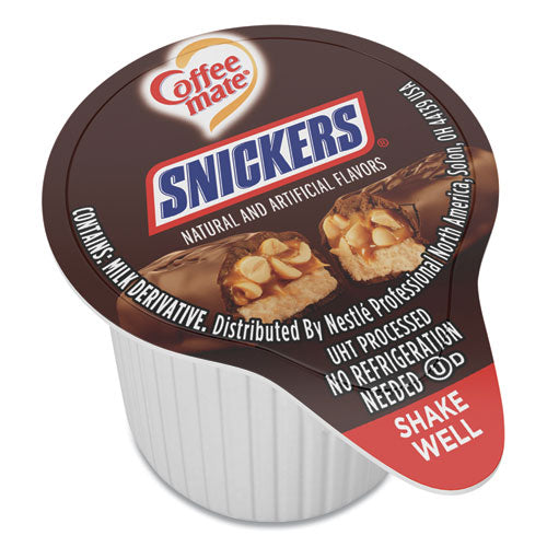 Coffee mate® wholesale. Liquid Coffee Creamer, Snickers, 0.38 Oz Mini Cups, 50 Cups-box. HSD Wholesale: Janitorial Supplies, Breakroom Supplies, Office Supplies.