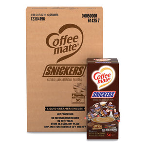 Coffee mate® wholesale. Liquid Coffee Creamer, Snickers, 0.38 Oz Mini Cups, 200 Cups-carton. HSD Wholesale: Janitorial Supplies, Breakroom Supplies, Office Supplies.