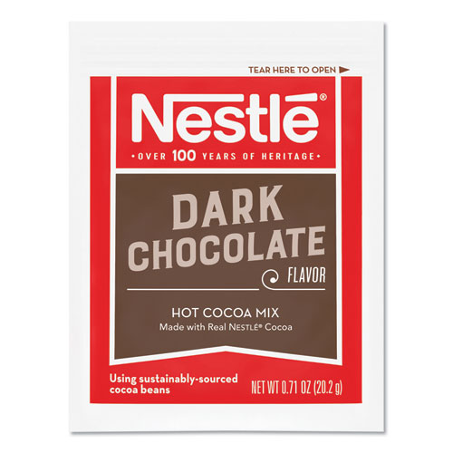 Nestlé® wholesale. Hot Cocoa Mix, Dark Chocolate, 0.71 Oz, 50-box. HSD Wholesale: Janitorial Supplies, Breakroom Supplies, Office Supplies.
