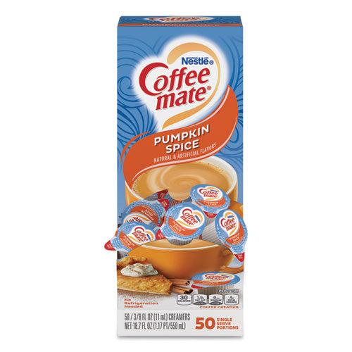Coffee mate® wholesale. Liquid Coffee Creamer, Pumpkin Spice, 0.38 Oz Mini Cups, 50-box. HSD Wholesale: Janitorial Supplies, Breakroom Supplies, Office Supplies.