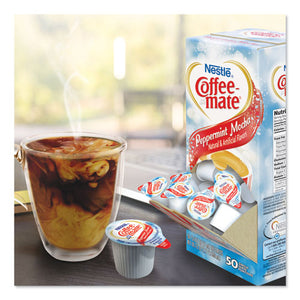 Liquid Coffee Creamer, Peppermint Mocha, 0.38 Oz Mini Cups, 50-box, 4 Boxes-carton, 200 Total-carton