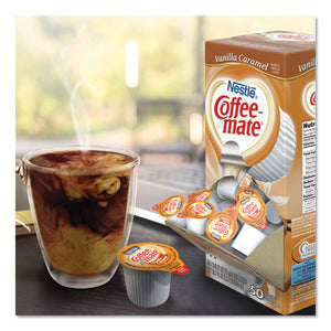 Coffee mate® wholesale. Liquid Coffee Creamer, Vanilla Caramel, 0.38 Oz Mini Cups, 50-box, 4 Boxes-carton, 200 Total-carton. HSD Wholesale: Janitorial Supplies, Breakroom Supplies, Office Supplies.