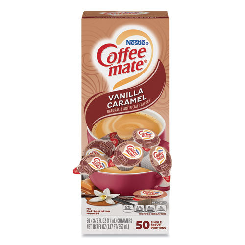 Coffee mate® wholesale. Liquid Coffee Creamer, Vanilla Caramel, 0.38 Oz Mini Cups, 50-box. HSD Wholesale: Janitorial Supplies, Breakroom Supplies, Office Supplies.