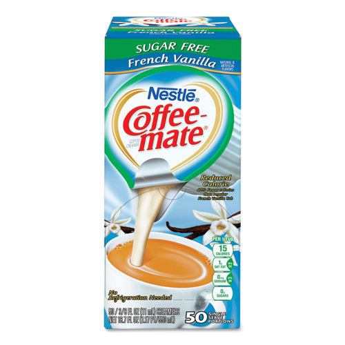 Coffee mate® wholesale. Liquid Coffee Creamer, Sugar-free French Vanilla, 0.38 Oz Mini Cups, 50-box, 4 Boxes-carton, 200 Total-carton. HSD Wholesale: Janitorial Supplies, Breakroom Supplies, Office Supplies.