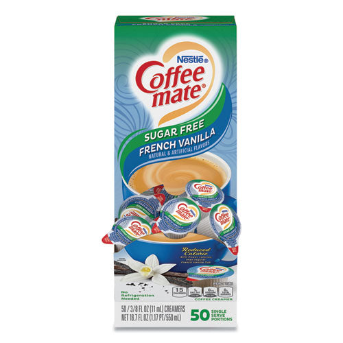 Coffee mate® wholesale. Liquid Coffee Creamer, Sugar-free French Vanilla, 0.38 Oz Mini Cups, 50-box. HSD Wholesale: Janitorial Supplies, Breakroom Supplies, Office Supplies.