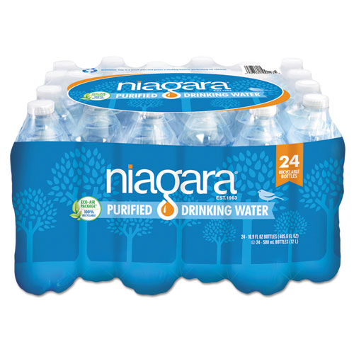 Niagara® Bottling wholesale. Purified Drinking Water, 16.9 Oz Bottle, 24-pack, 2016-pallet. HSD Wholesale: Janitorial Supplies, Breakroom Supplies, Office Supplies.