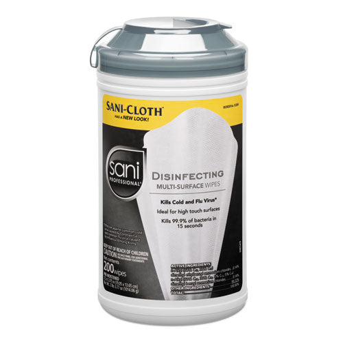 Sani Professional® wholesale. Sani Disinfecting Multi-surface Wipes, 7 1-2 X 5 3-8, 200-canister, 6-carton. HSD Wholesale: Janitorial Supplies, Breakroom Supplies, Office Supplies.