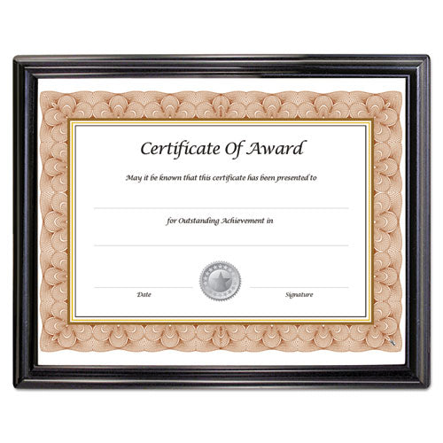 NuDell™ wholesale. Ez Mount Document Frame With Trim Accent And Plastic Face, Plastic, 8.5 X 11 Insert, Black. HSD Wholesale: Janitorial Supplies, Breakroom Supplies, Office Supplies.