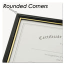 NuDell™ wholesale. Ez Mount Document Frame With Trim Accent And Plastic Face, Plastic, 8.5 X 11 Insert, Black-gold. HSD Wholesale: Janitorial Supplies, Breakroom Supplies, Office Supplies.