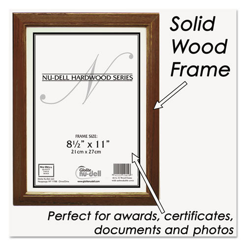 NuDell™ wholesale. Solid Oak Hardwood Frame, 8-1-2 X 11, Walnut Finish. HSD Wholesale: Janitorial Supplies, Breakroom Supplies, Office Supplies.