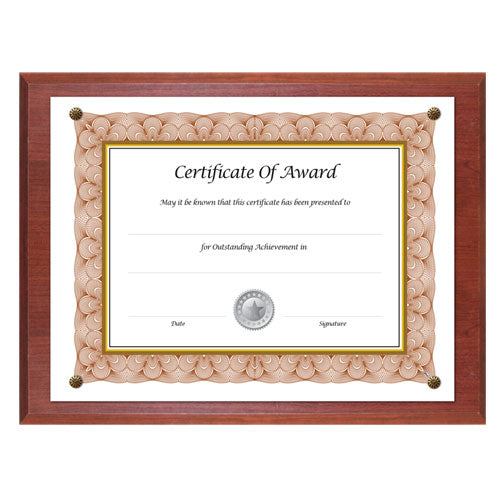 NuDell™ wholesale. Award-a-plaque Document Holder, Acrylic-plastic, 10-1-2 X 13, Mahogany. HSD Wholesale: Janitorial Supplies, Breakroom Supplies, Office Supplies.