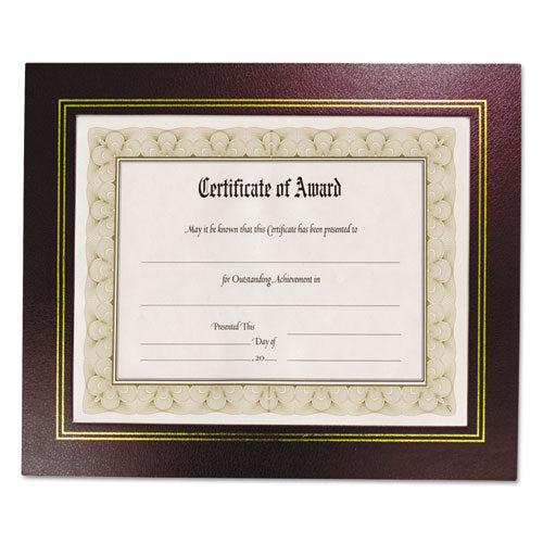 NuDell™ wholesale. Leatherette Document Frame, 8-1-2 X 11, Burgundy, Pack Of Two. HSD Wholesale: Janitorial Supplies, Breakroom Supplies, Office Supplies.