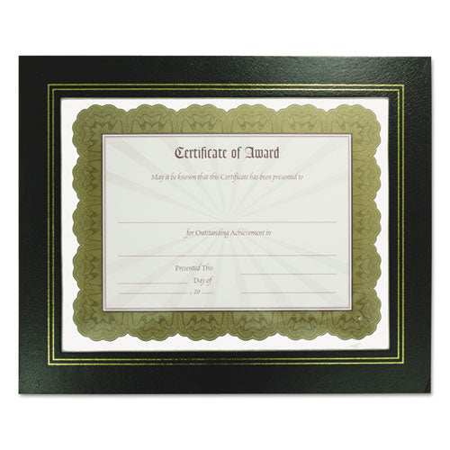 NuDell™ wholesale. Leatherette Document Frame, 8-1-2 X 11, Black, Pack Of Two. HSD Wholesale: Janitorial Supplies, Breakroom Supplies, Office Supplies.