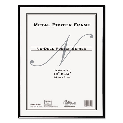 NuDell™ wholesale. Metal Poster Frame, Plastic Face, 18 X 24, Black. HSD Wholesale: Janitorial Supplies, Breakroom Supplies, Office Supplies.