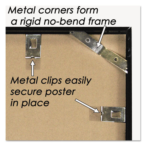 NuDell™ wholesale. Metal Poster Frame, Plastic Face, 24 X 36, Black. HSD Wholesale: Janitorial Supplies, Breakroom Supplies, Office Supplies.