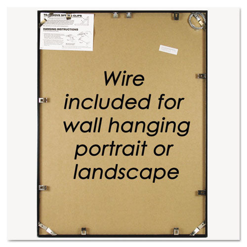NuDell™ wholesale. Metal Poster Frame, Plastic Face, 24 X 36, Black. HSD Wholesale: Janitorial Supplies, Breakroom Supplies, Office Supplies.