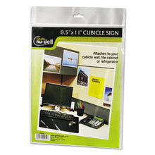 Load image into Gallery viewer, NuDell™ wholesale. Clear Plastic Sign Holder, All-purpose, 8 1-2 X 11. HSD Wholesale: Janitorial Supplies, Breakroom Supplies, Office Supplies.