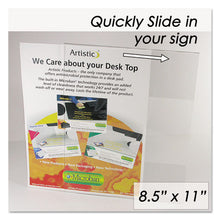 Load image into Gallery viewer, NuDell™ wholesale. Clear Plastic Sign Holder, All-purpose, 8 1-2 X 11. HSD Wholesale: Janitorial Supplies, Breakroom Supplies, Office Supplies.