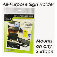 Load image into Gallery viewer, NuDell™ wholesale. Clear Plastic Sign Holder, All-purpose, 8 1-2 X 11. HSD Wholesale: Janitorial Supplies, Breakroom Supplies, Office Supplies.