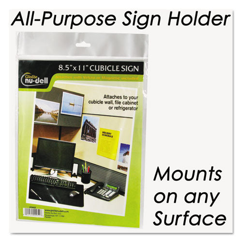 NuDell™ wholesale. Clear Plastic Sign Holder, All-purpose, 8 1-2 X 11. HSD Wholesale: Janitorial Supplies, Breakroom Supplies, Office Supplies.