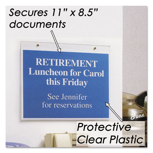 NuDell™ wholesale. Clear Plastic Sign Holder, Wall Mount, 11 X 8 1-2. HSD Wholesale: Janitorial Supplies, Breakroom Supplies, Office Supplies.