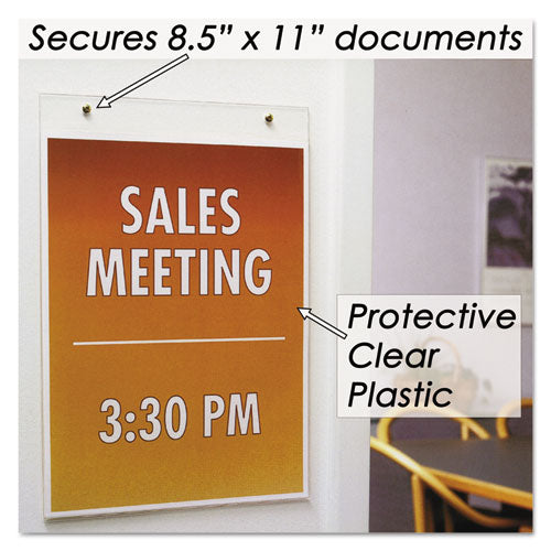 NuDell™ wholesale. Clear Plastic Sign Holder, Wall Mount, 8 1-2 X 11. HSD Wholesale: Janitorial Supplies, Breakroom Supplies, Office Supplies.