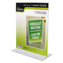 NuDell™ wholesale. Clear Plastic Sign Holder, Stand-up, 8 1-2 X 11. HSD Wholesale: Janitorial Supplies, Breakroom Supplies, Office Supplies.