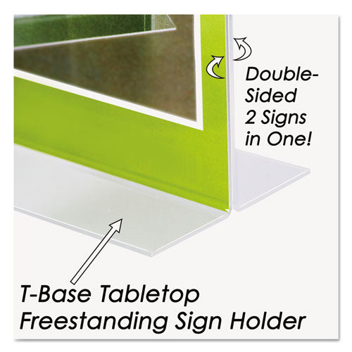 NuDell™ wholesale. Clear Plastic Sign Holder, Stand-up, 8 1-2 X 11. HSD Wholesale: Janitorial Supplies, Breakroom Supplies, Office Supplies.