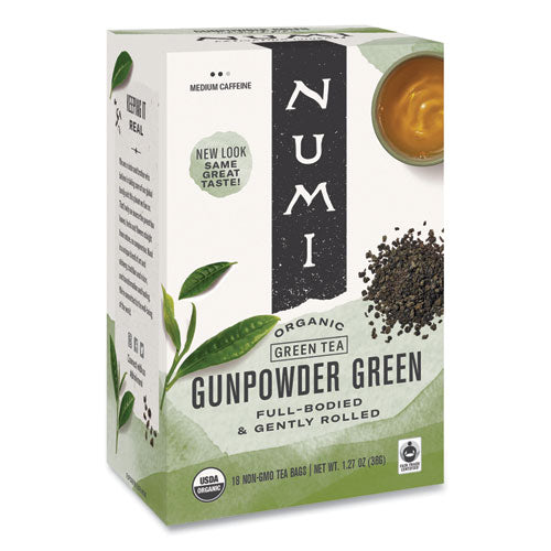 Numi® wholesale. Organic Teas And Teasans, 1.27 Oz, Gunpowder Green, 18-box. HSD Wholesale: Janitorial Supplies, Breakroom Supplies, Office Supplies.
