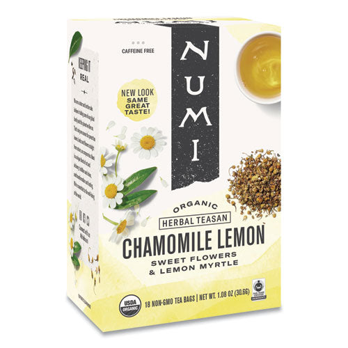 Numi® wholesale. Organic Teas And Teasans, 1.8 Oz, Chamomile Lemon, 18-box. HSD Wholesale: Janitorial Supplies, Breakroom Supplies, Office Supplies.