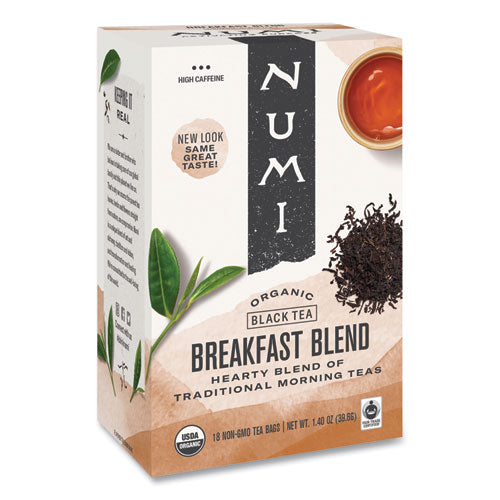 Numi® wholesale. Organic Teas And Teasans, 1.4 Oz, Breakfast Blend, 18-box. HSD Wholesale: Janitorial Supplies, Breakroom Supplies, Office Supplies.
