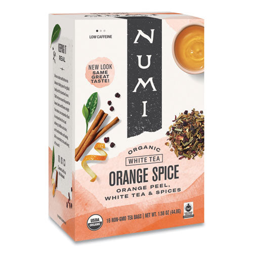 Numi® wholesale. Organic Teas And Teasans, 1.58 Oz, White Orange Spice, 16-box. HSD Wholesale: Janitorial Supplies, Breakroom Supplies, Office Supplies.