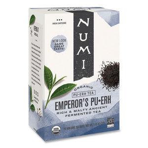 Numi® wholesale. Organic Teas And Teasans, 0.125 Oz, Emperor's Puerh, 16-box. HSD Wholesale: Janitorial Supplies, Breakroom Supplies, Office Supplies.