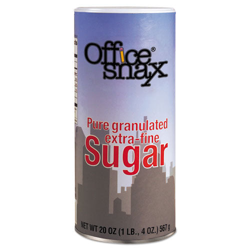 Office Snax® wholesale. Reclosable Canister Of Sugar, 20oz, 24-carton. HSD Wholesale: Janitorial Supplies, Breakroom Supplies, Office Supplies.