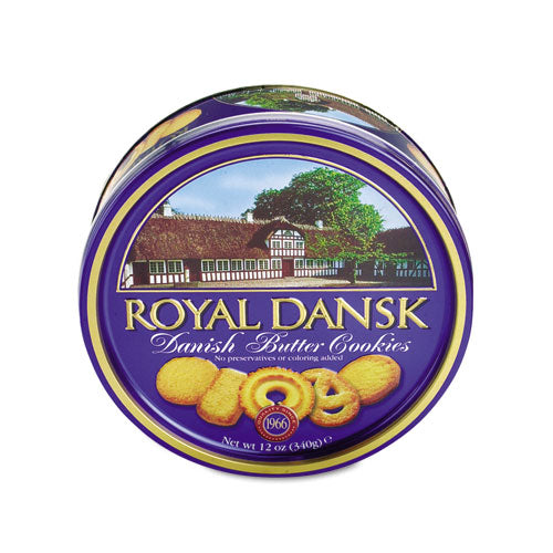 Royal Dansk® wholesale. Cookies, Danish Butter, 12 Oz Tin. HSD Wholesale: Janitorial Supplies, Breakroom Supplies, Office Supplies.