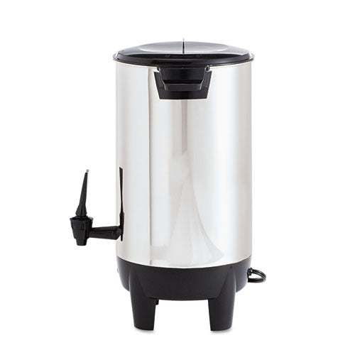 Coffee Pro wholesale. 30-cup Percolating Urn, Stainless Steel. HSD Wholesale: Janitorial Supplies, Breakroom Supplies, Office Supplies.