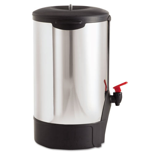 Coffee Pro wholesale. 50-cup Percolating Urn, Stainless Steel. HSD Wholesale: Janitorial Supplies, Breakroom Supplies, Office Supplies.