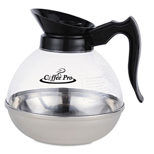 Coffee Pro wholesale. Unbreakable Regular Coffee Decanter, 12-cup, Stainless Steel-polycarbonate. HSD Wholesale: Janitorial Supplies, Breakroom Supplies, Office Supplies.