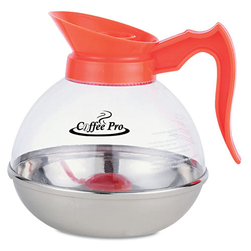 Coffee Pro wholesale. Unbreakable Decaffeinated Coffee Decanter, 12-cup, Stainless Steel-polycarbonate. HSD Wholesale: Janitorial Supplies, Breakroom Supplies, Office Supplies.