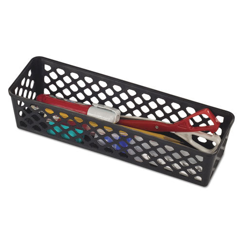 Officemate wholesale. Recycled Supply Basket, 10.125" X 3.0625" X 2.375", Black, 3-pack. HSD Wholesale: Janitorial Supplies, Breakroom Supplies, Office Supplies.