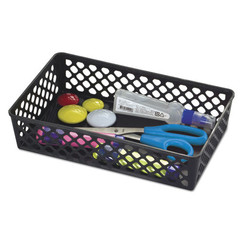 Officemate wholesale. Recycled Supply Basket, 10.0625" X 6.125" X 2.375", Black, 2-pack. HSD Wholesale: Janitorial Supplies, Breakroom Supplies, Office Supplies.