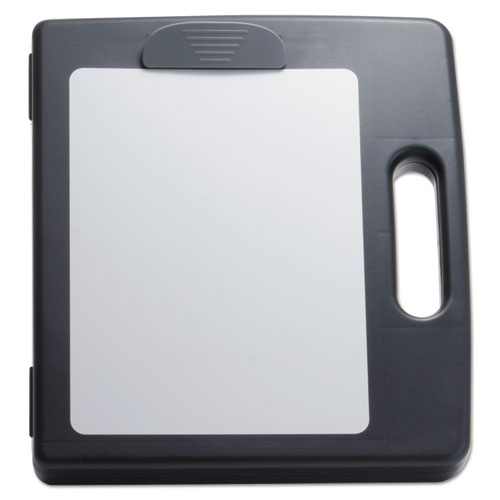 Officemate wholesale. Portable Dry Erase Clipboard Case, 4 Compartments, 1-2" Capacity, Charcoal. HSD Wholesale: Janitorial Supplies, Breakroom Supplies, Office Supplies.
