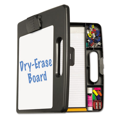 Officemate wholesale. Portable Dry Erase Clipboard Case, 4 Compartments, 1-2" Capacity, Charcoal. HSD Wholesale: Janitorial Supplies, Breakroom Supplies, Office Supplies.