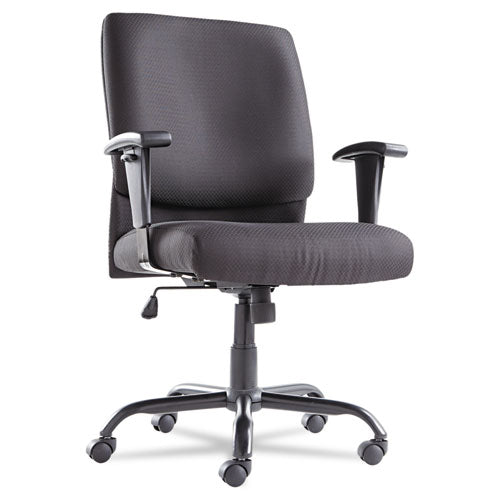 OIF wholesale. Big And Tall Swivel-tilt Mid-back Chair, Supports Up To 450 Lbs, Black Seat-black Back, Black Base. HSD Wholesale: Janitorial Supplies, Breakroom Supplies, Office Supplies.