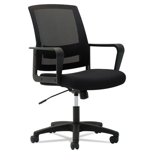 OIF wholesale. Mesh Mid-back Chair, Supports Up To 225 Lbs., Black Seat-black Back, Black Base. HSD Wholesale: Janitorial Supplies, Breakroom Supplies, Office Supplies.