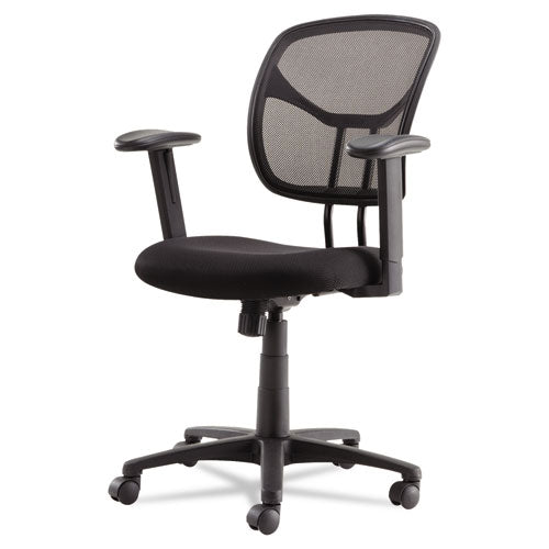 OIF wholesale. Swivel-tilt Mesh Task Chair With Adjustable Arms, Supports Up To 250 Lbs., Black Seat-black Back, Black Base. HSD Wholesale: Janitorial Supplies, Breakroom Supplies, Office Supplies.