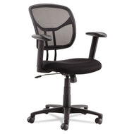 OIF wholesale. Swivel-tilt Mesh Task Chair With Adjustable Arms, Supports Up To 250 Lbs., Black Seat-black Back, Black Base. HSD Wholesale: Janitorial Supplies, Breakroom Supplies, Office Supplies.