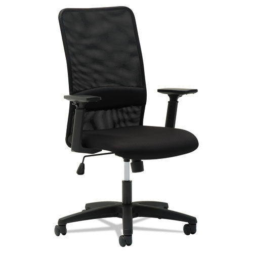 OIF wholesale. Mesh High-back Chair, Supports Up To 225 Lbs., Black Seat-black Back, Black Base. HSD Wholesale: Janitorial Supplies, Breakroom Supplies, Office Supplies.